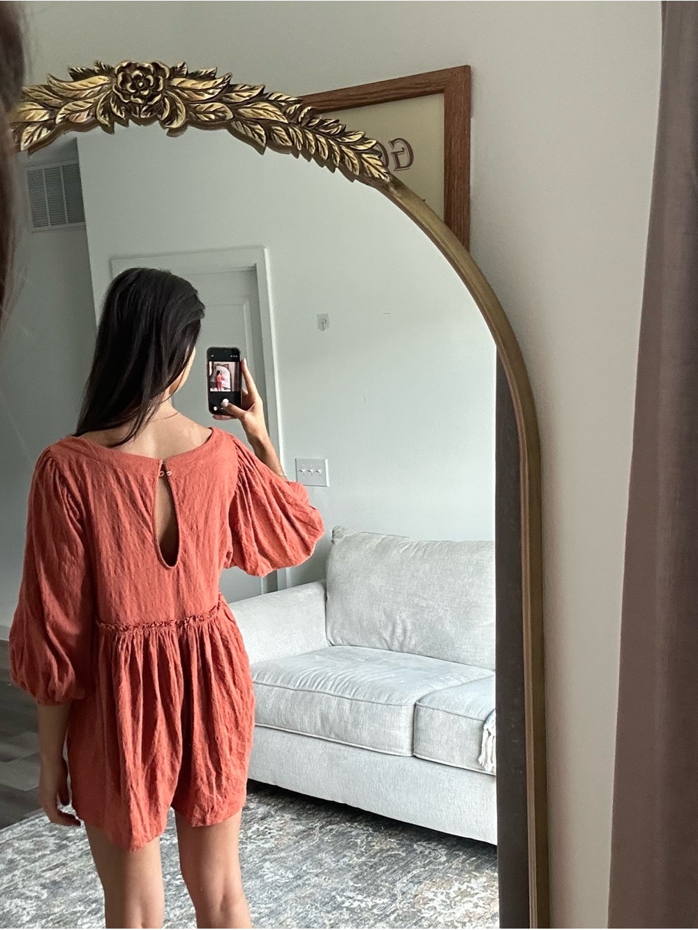 NWT Free people beach orange romper size small - Picture 4 of 6